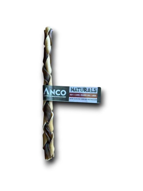 Anco Naturals Beef and Camel Braided Roll Large