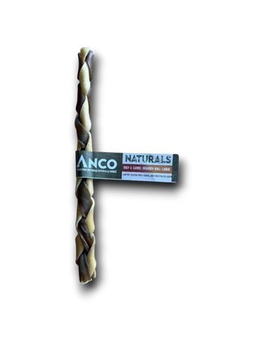 Anco Naturals Beef and Camel Braided Roll Large