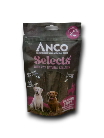 Anco Selects Wild Game Strips with Collagen BULK DEAL 10x 85g