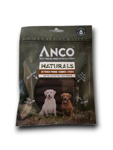 Anco Naturals Ostrich Prime Tender Sticks BULK DEAL 12x5pcs