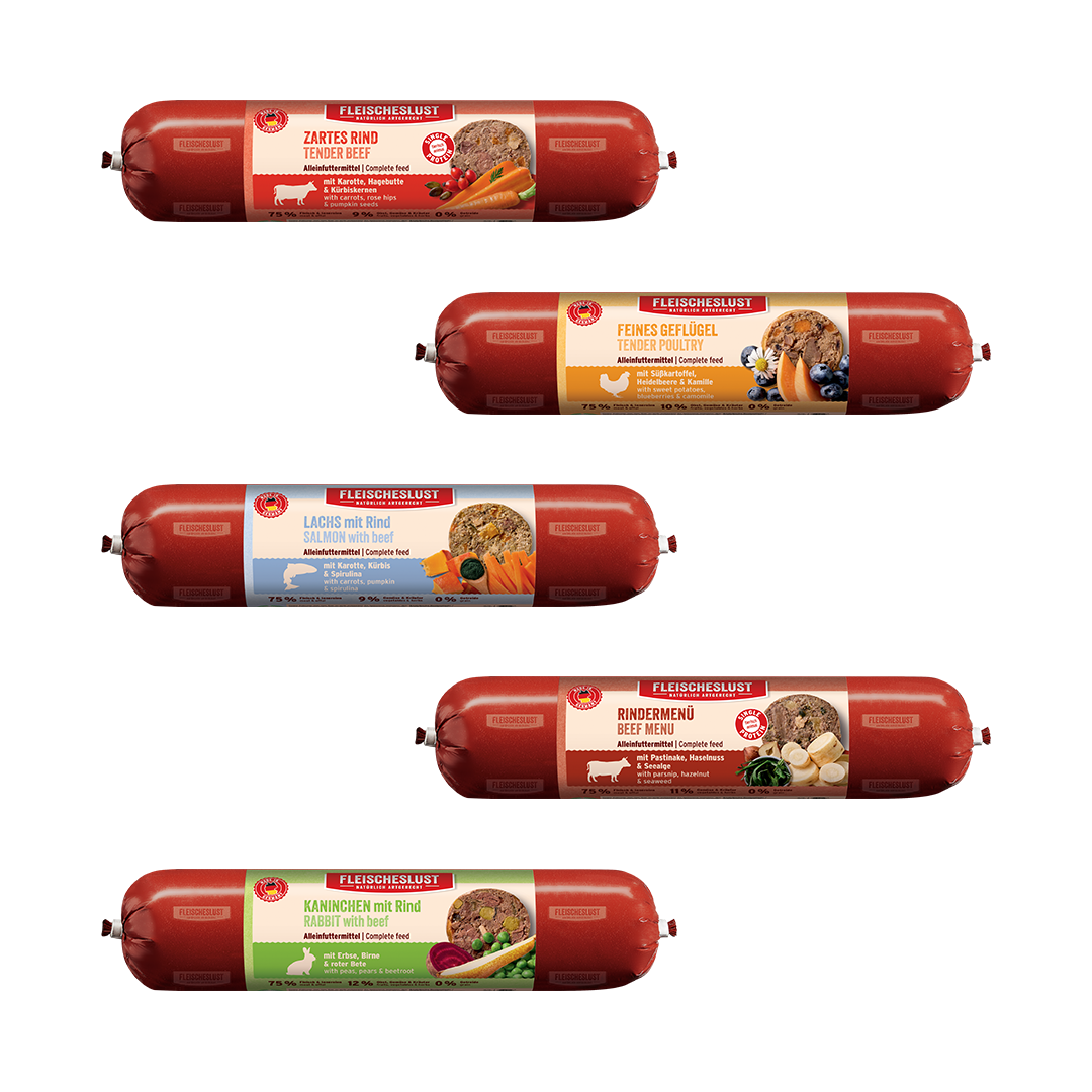 Fleischeslust Mixed Assortment Wet Dog Food - 16 x 400g Case