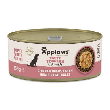 Applaws Taste Toppers Chicken Breast with Ham & Vegetables in Broth 156g