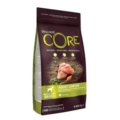 Wellness CORE Dog Dry Adult Low Fat - Turkey Recipe 1.8kg