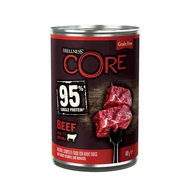 Wellness CORE Dog Wet 95% Single Protein Beef with Broccoli Recipe 400g X6