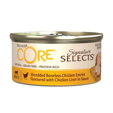 Wellness CORE Cat Wet Adult Signature Selects Boneless Chicken with Chicken Liver Recipe 79g x 24