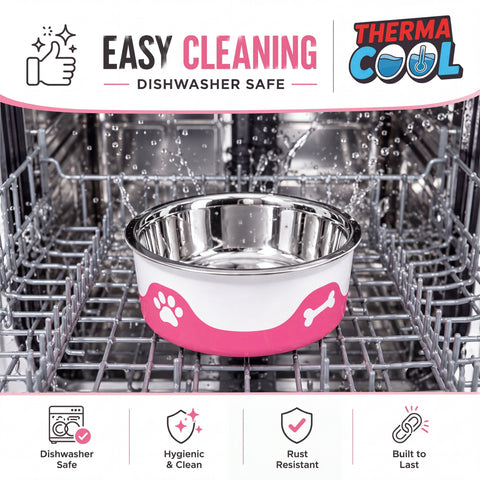 ThermaCool Dog Bowl - Hot Pink