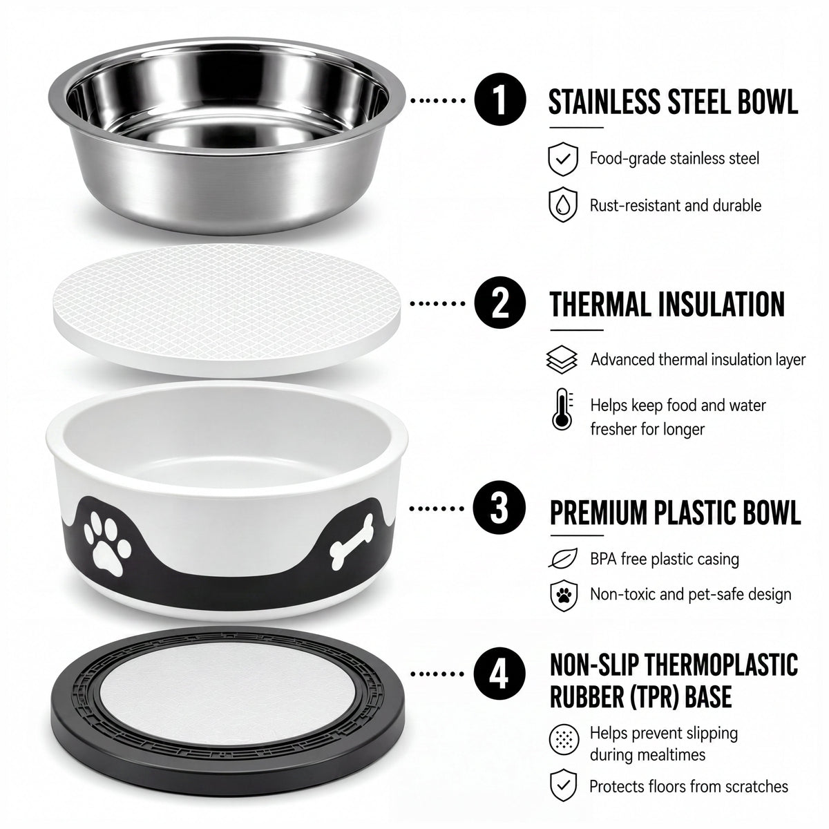 ThermaCool Dog Bowl - Espresso
