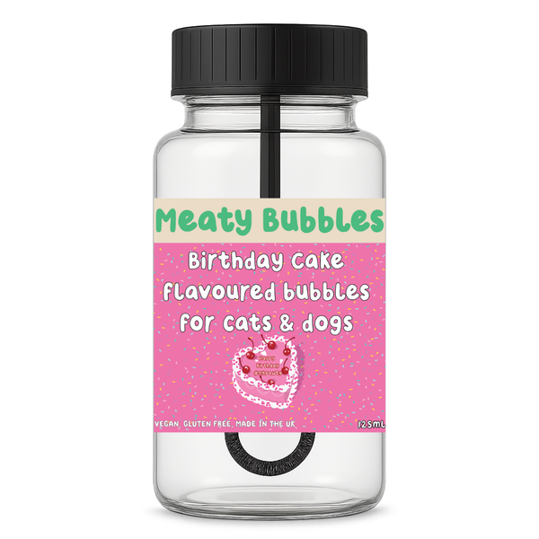 Meaty Bubbles Birthday Cake Bubbles 125ml 