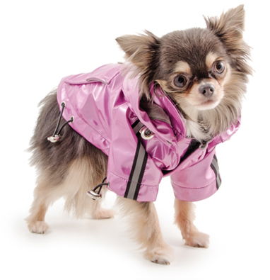 Sml Bite Waterproof Mac With Hood Pink Small