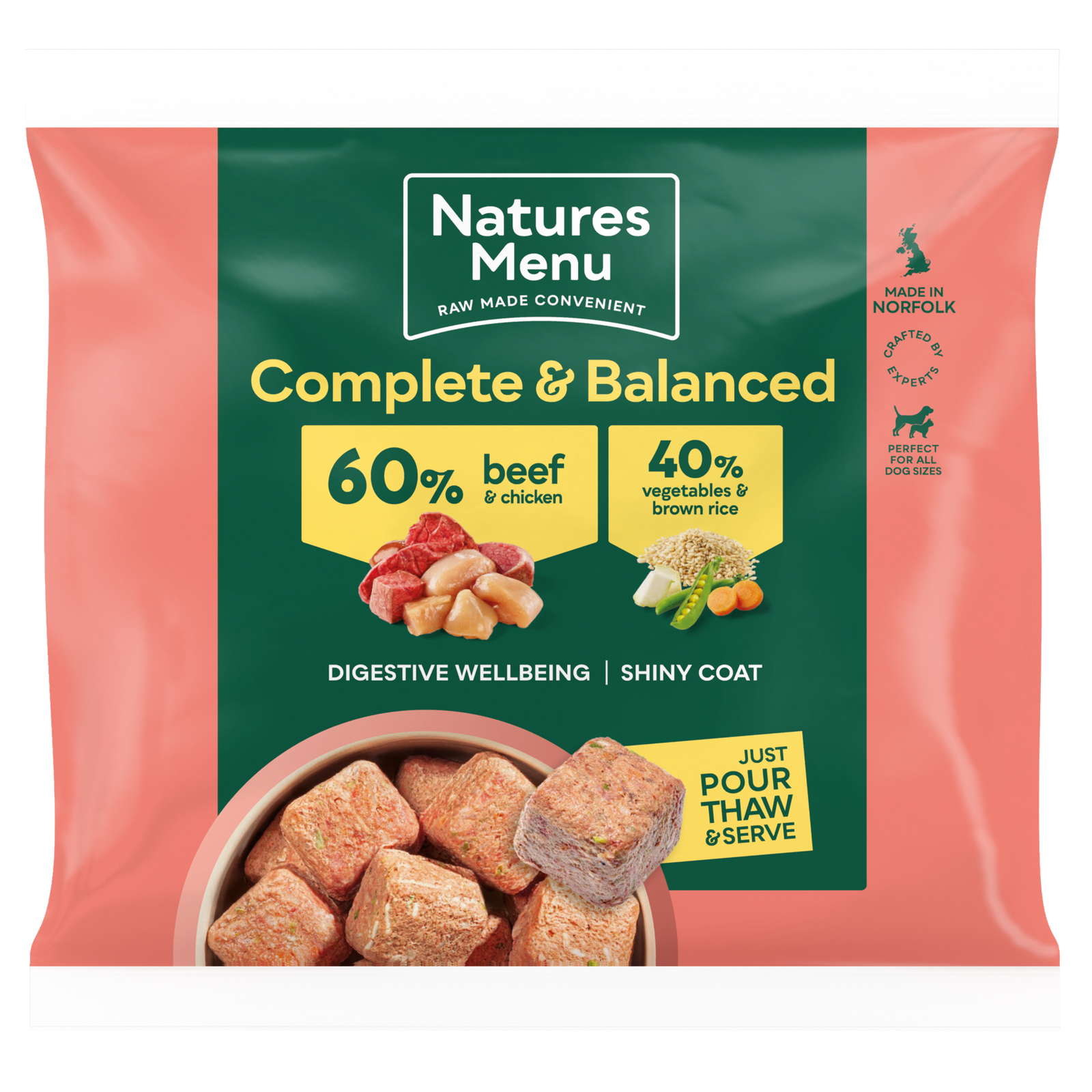 Natures Menu 60/40 Complete and Balanced Beef & Chicken 1kg