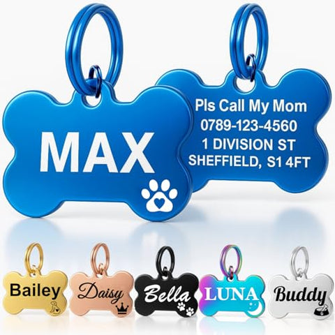 Personalised Pet Tag - Stainless Steel - Scratch Resistant