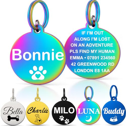 Personalised Pet Tag - Stainless Steel - Scratch Resistant