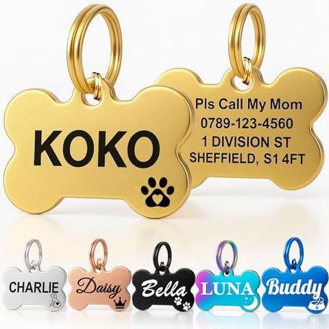Personalised Pet Tag - Stainless Steel - Scratch Resistant