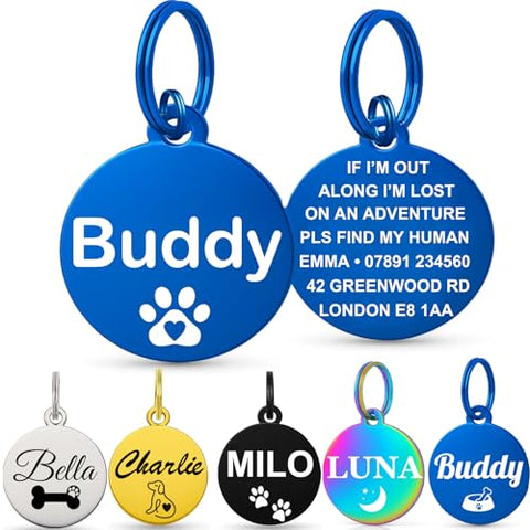 Personalised Pet Tag - Stainless Steel - Scratch Resistant