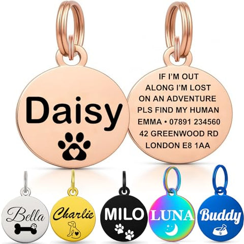 Personalised Pet Tag - Stainless Steel - Scratch Resistant