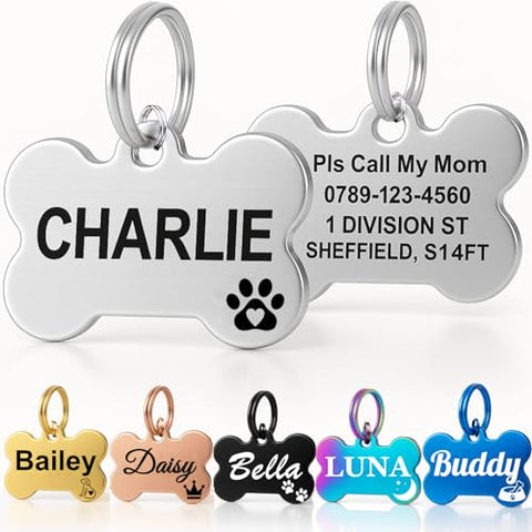 Personalised Pet Tag - Stainless Steel - Scratch Resistant