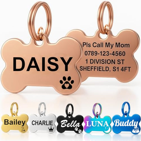 Personalised Pet Tag - Stainless Steel - Scratch Resistant