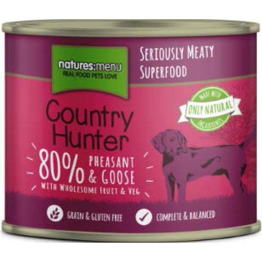 Natures Menu Country Hunter Meals Dog Can Pheasant And Goose 600g