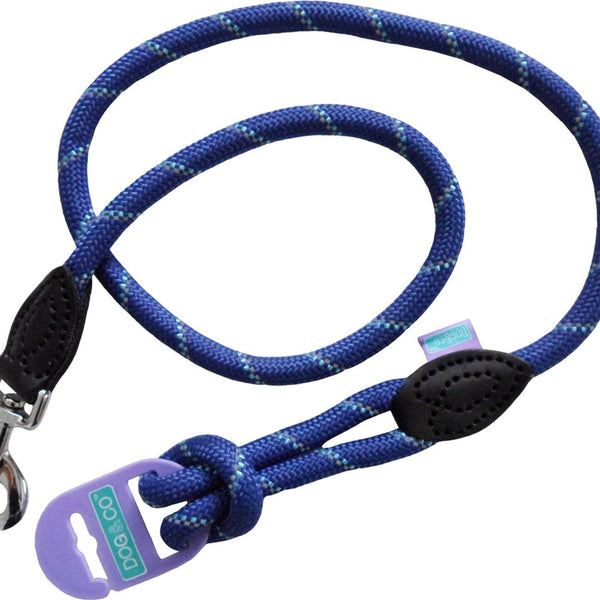 Dog&Co Mountain Rope Trigger Lead Blue Reflective 120cm