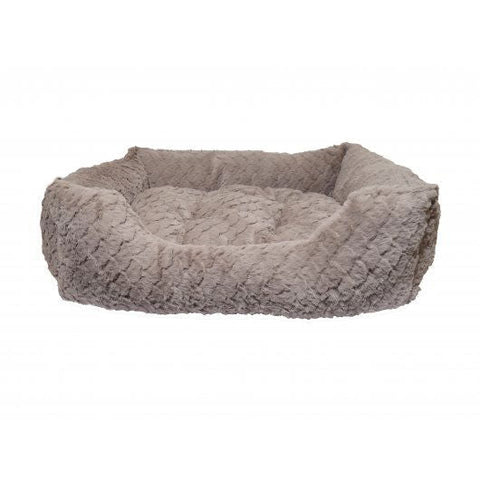 40 Winks Square Bed Grey & Pink 46x36cm