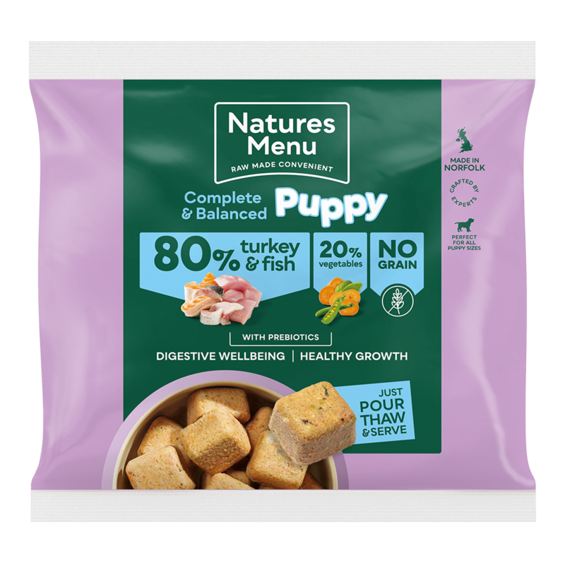 Natures Menu Puppy 80/20 Complete and Balanced Turkey & Fish 1kg