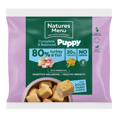 Natures Menu Puppy 80/20 Complete and Balanced Turkey & Fish 1kg
