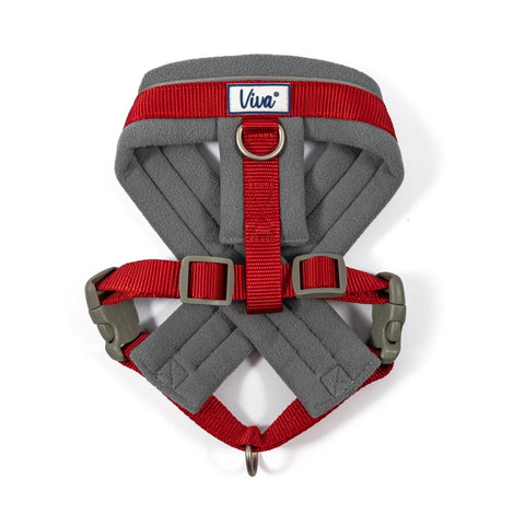 Viva Nylon Padded Harness Red Small 36-42cm