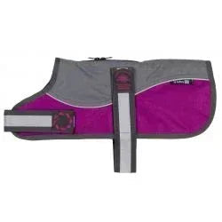 aniMate Reflective Grey/Raspberry Padded Harness Coat w/o collar (51cm), 20"