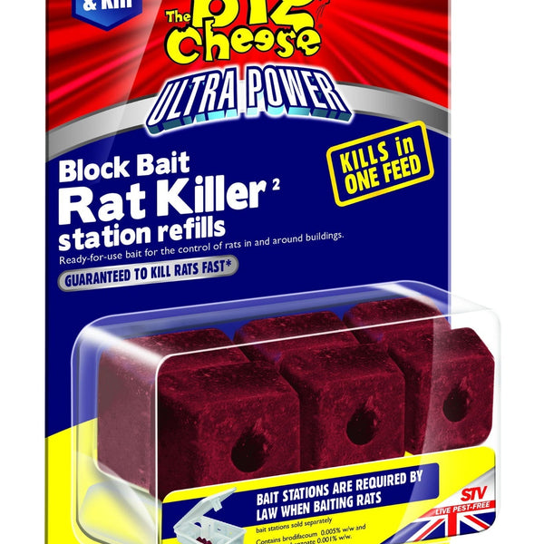 The Big Cheese Ultra Power Block Bait Killer Stn Refil