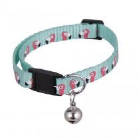Ministry Of Pets Flamingo Adj Collar + Charm Dogs 28-45cm