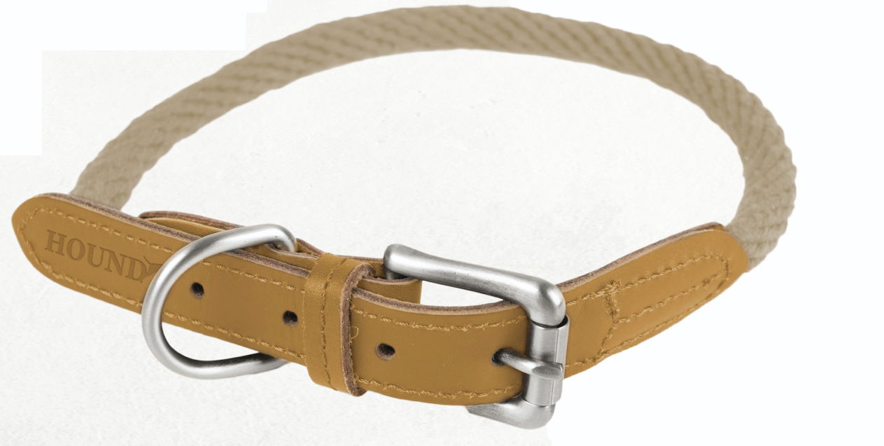 Hound Real Leather Braided Dog Collar Small 26-32cm