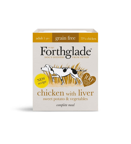 Forthglade Adt GF Comp Chicken Liver S/Potato & Veg 395g