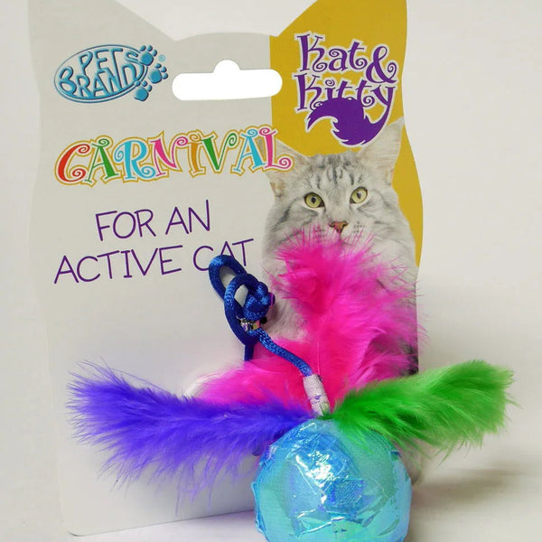 Ball Toy With Feathers
