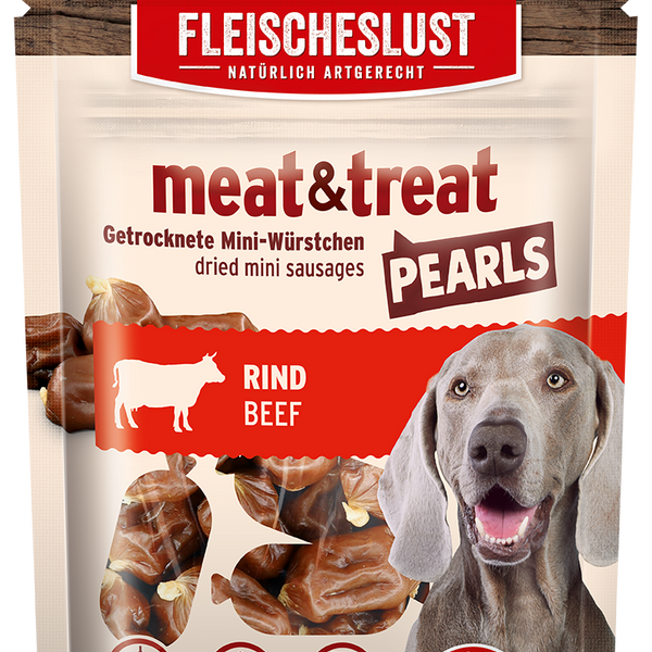 Fleischeslust Meat & Treat Pearls Beef - 10 x 100g Case