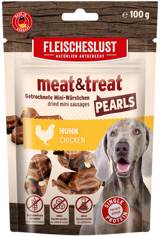 Fleischeslust Meat & Treat Pearls Chicken - 10 x 100g Case