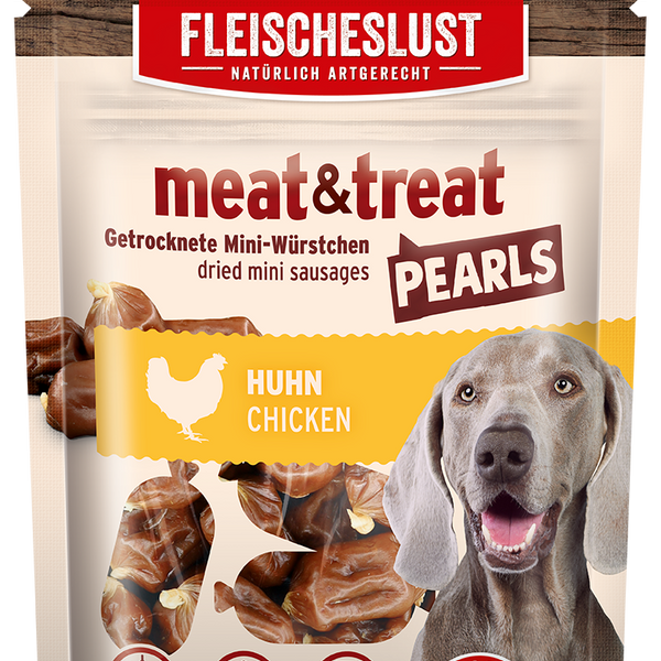Fleischeslust Meat & Treat Pearls Chicken - 10 x 100g Case