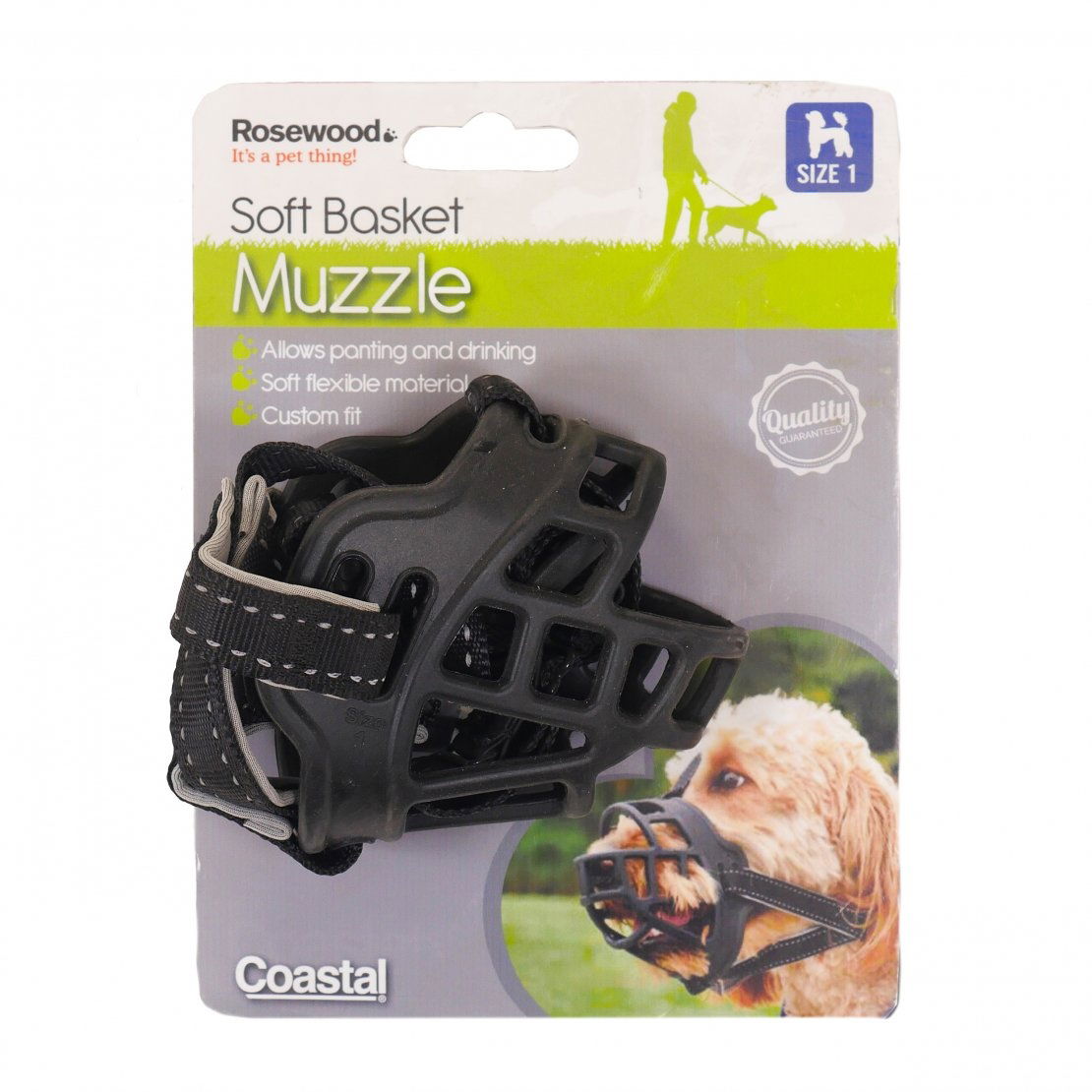 Rosewood Training Softbasket Muzzle Black Size 1