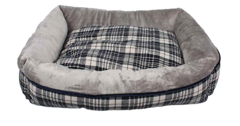 Dream Paws Check Pet Sofa Bed Large L78 X W60 X H16cm