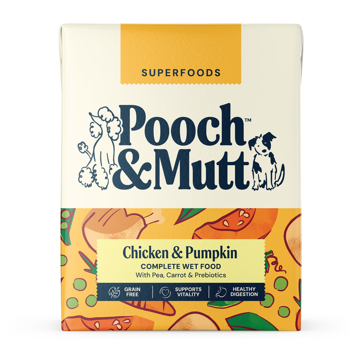 Pooch & Mutt Chicken Pumpkin & Pea Wet Food Carton 375g