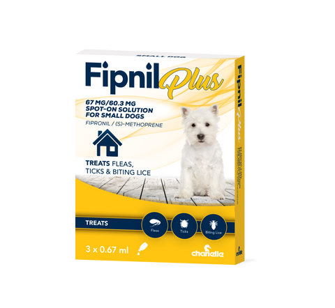 Fipnil Plus 67mg Sm Dog 3''s