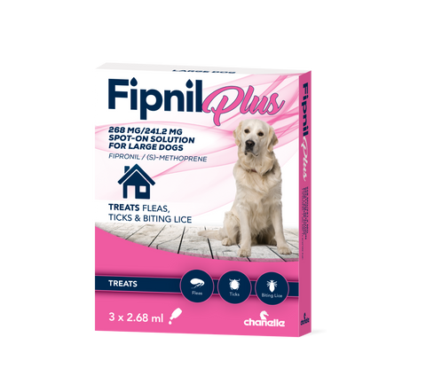 Fipnil Plus 268mg Lg Dog 3''s