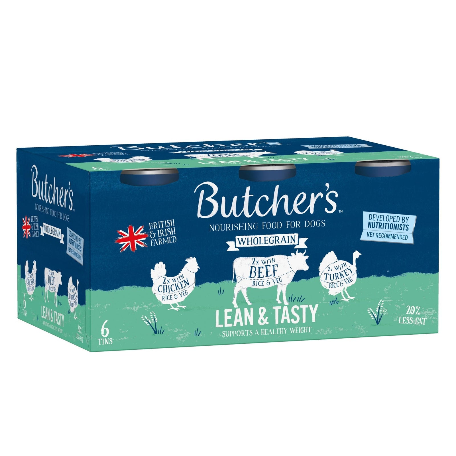 Butcher's Lean & Tasty Low Fat Dog Food Cans – 18 x 390g