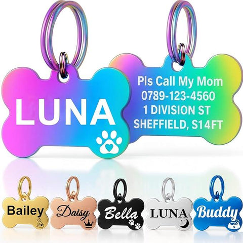 Personalised Pet Tag - Stainless Steel - Scratch Resistant
