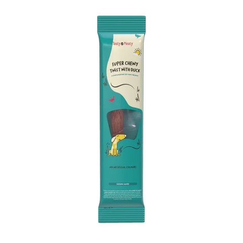 Tasty & Meaty Mega Chewy Twist With Duck Dog Treat 70g