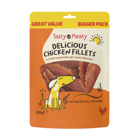 Tasty & Meaty Chewy Chicken Fillets 320g