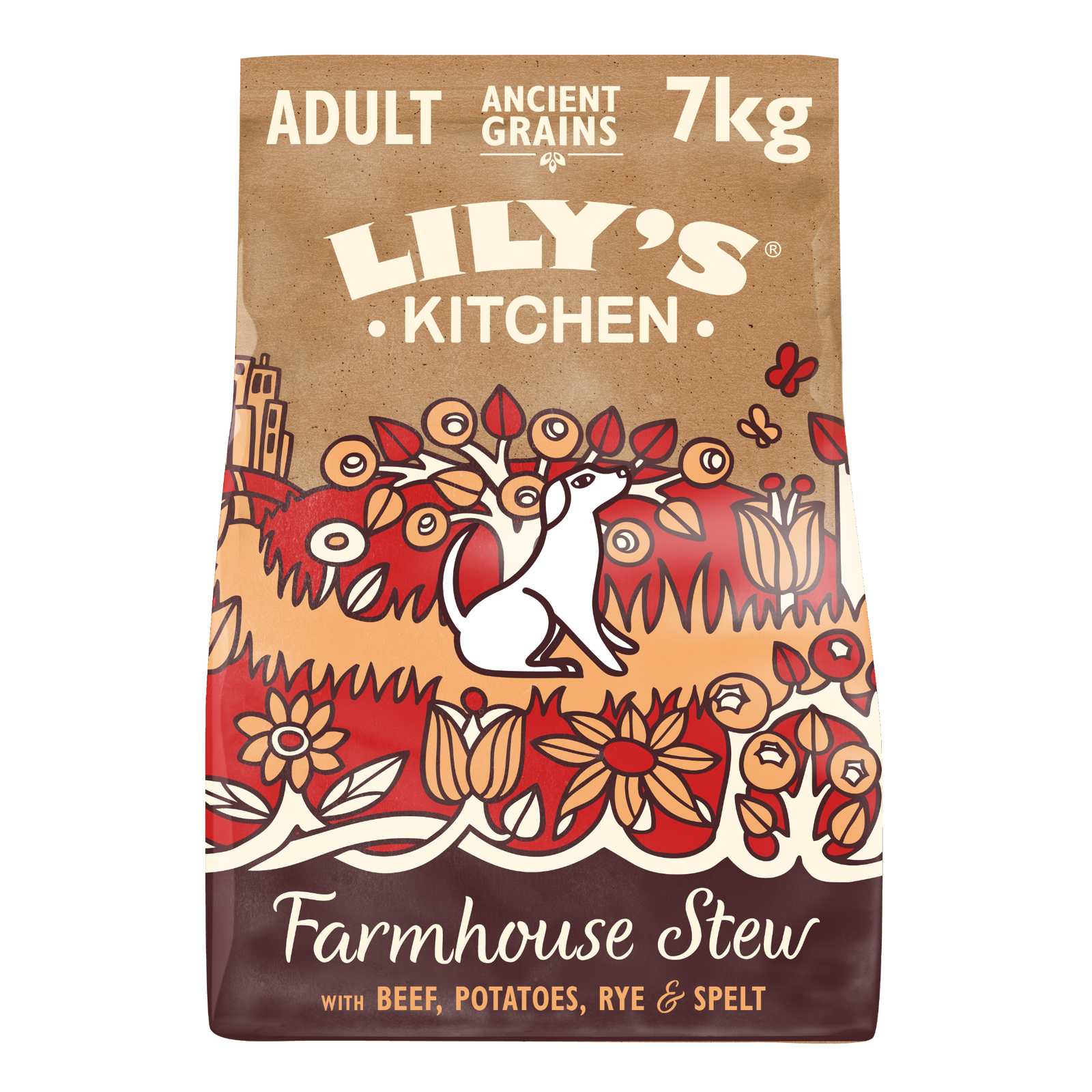 Lily's Kitchen Dog Ancient Grains Beef Dry Food – 7kg / 1kg
