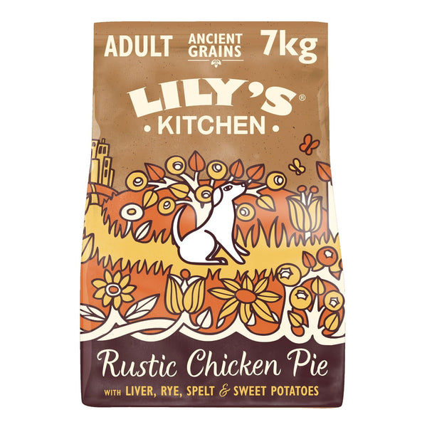 Lily's Kitchen Dog Organic Chicken Bake Adult Dry Food – 7kg / 1kg