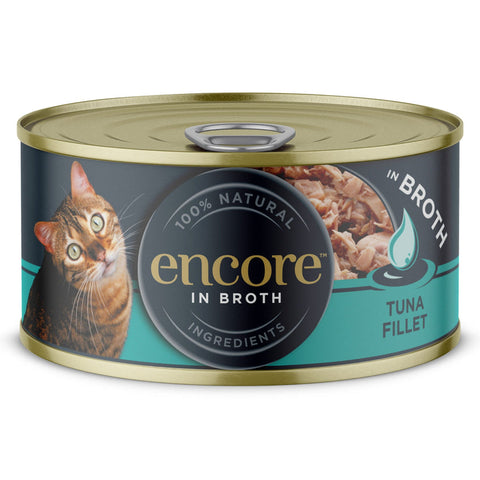 Encore Adult Wet Cat Food Tin - Tuna Fillet in Broth 70g