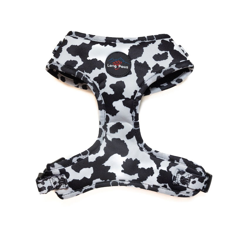 Long Paws - Funk the Dog Harness-Cow Print Med