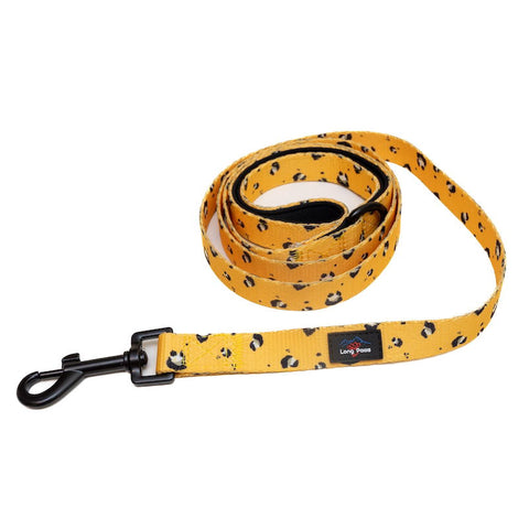 Long Paws - Funk the Dog Lead-Mustard Panda Medium
